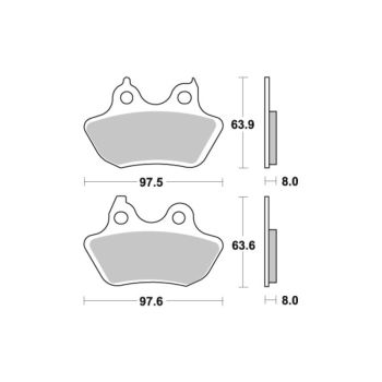 Sbs Brakepads Sintered rear