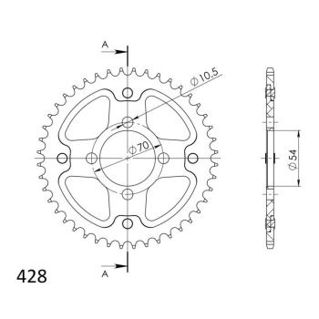 Supersprox Stealth Rear sprocket Gold