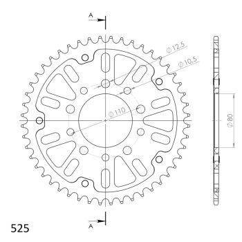 Supersprox Stealth Rear sprocket Red