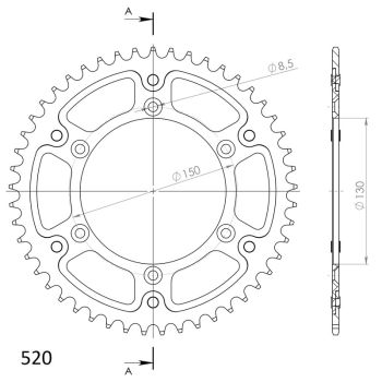Supersprox Stealth Rear sprocket Red