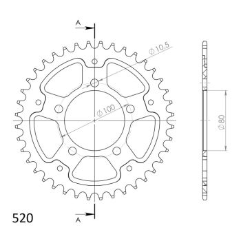 Supersprox Stealth Rear sprocket Gold