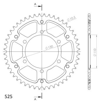 Supersprox Stealth Rear sprocket Gold
