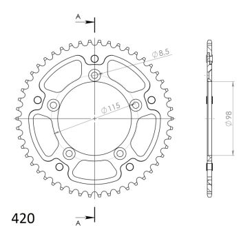 Supersprox Stealth Rear sprocket Black