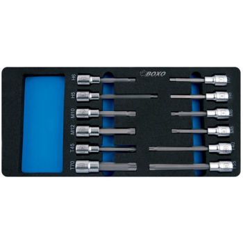 1/2"  kuuskant/TORX/ZXN komplekt, 12-osa