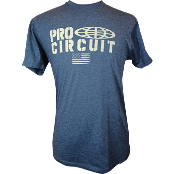 T-SHIRT PC LOGO FLAG HEATHERED