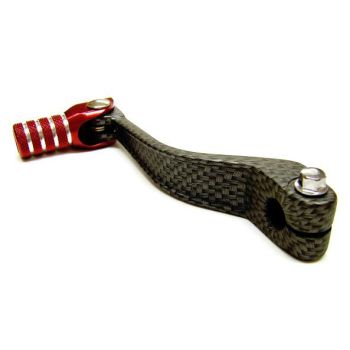 Tec-X Gear pedal, Carbon-style/Red, Derbi Senda