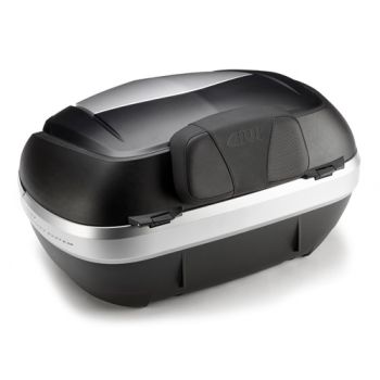 Givi Polyurethane backrest V47 covered in black simulated leather with GIVI logo