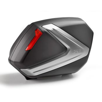 Givi V37 pair of blacksidecases with red reflectors