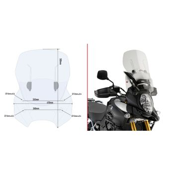 Givi Specific sliding wind-screen, Suzuki DL1000 V-STROM (2014)