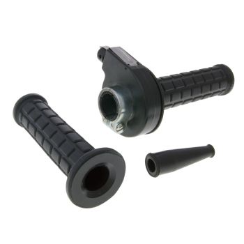 throttle tube with rubber grip right and left, black type I