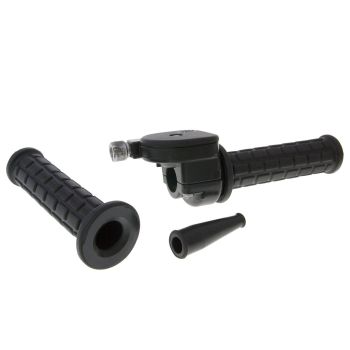throttle tube with rubber grip right and left, black type II