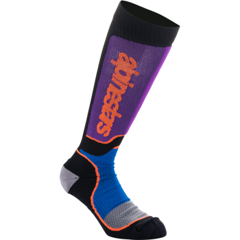 SOCK YTH MX+ BLK/PUR/BL