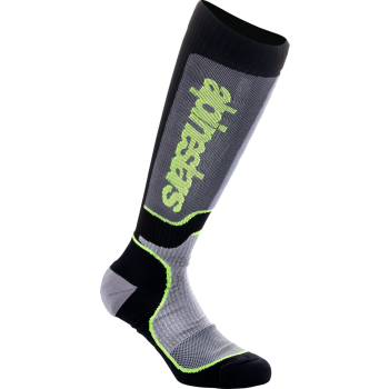 SOCK YTH MX+ BLK/GY/YLW