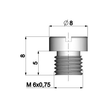 carburetor main jet Polini 6mm for Dellorto carburetor - 178