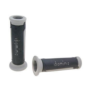 handlebar grip set Domino A350 on-road anthracite grey / grey open end grips