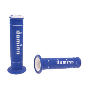 handlebar grip set Domino A240 Trial blue / white