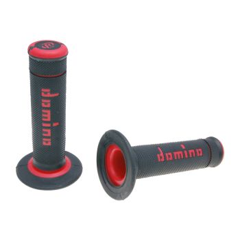 handlebar grip set Domino A190 off-road black / red