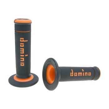 handlebar grip set Domino A190 off-road black / orange