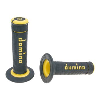 handlebar grip set Domino A190 off-road black / yellow