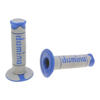 handlebar grip set Domino A260 off-road grey / blue