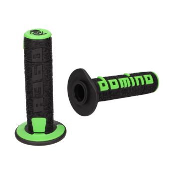 handlebar grip set Domino A360 off-road black / green