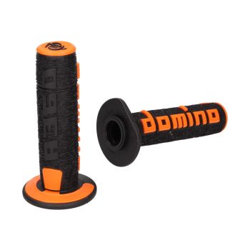 handlebar grip set Domino A360 off-road black / orange