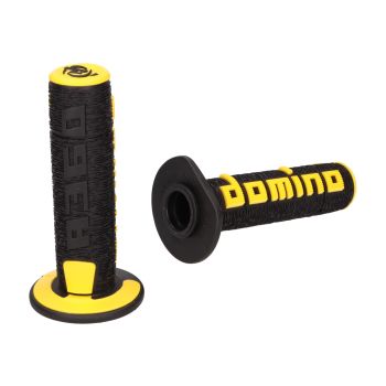 handlebar grip set Domino A360 off-road black / yellow