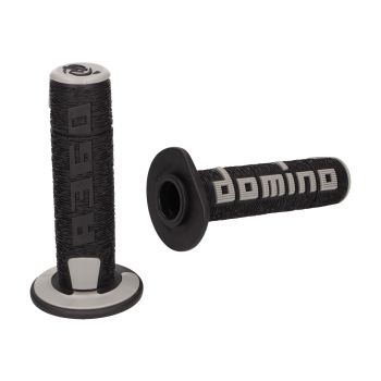 handlebar grip set Domino A360 off-road black / grey