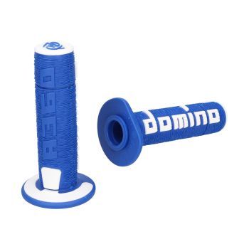 handlebar grip set Domino A360 off-road blue / white