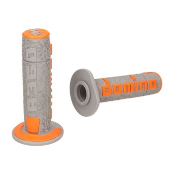 handlebar grip set Domino A360 off-road grey / orange