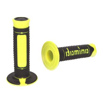 handlebar grip set Domino A260 off-road black / neon yellow