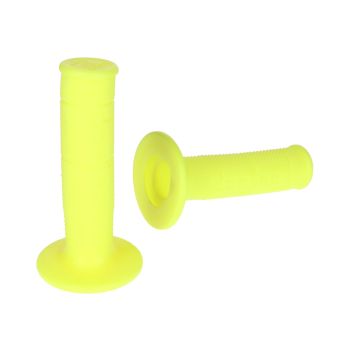 handlebar rubber grip set Domino 6131 off-road neon yellow