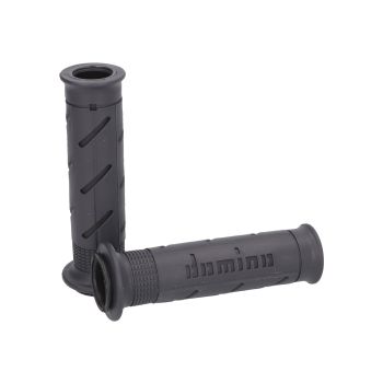 handlebar grip set Domino A250 on-road anthracite / black open end grips