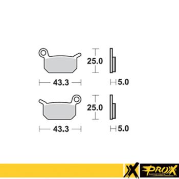 ProX Frontbrake Pad KTM50SX Pro Senior 02-12