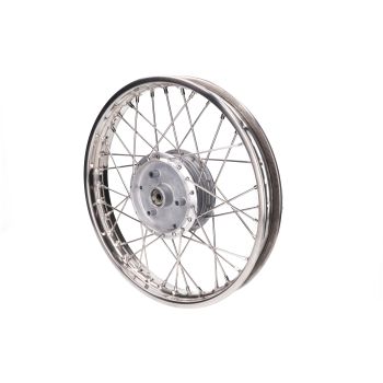 kodarvelg 1.60 x 16 tolli roostevaba teras Simson KR51/1, KR51/2 Schwalbe, S50, S51, S53, S70, S83, SR4-1 Spatz, SR4-2 Star, SR4-3 Sperber, SR4-4 Habicht, Duo jaoks