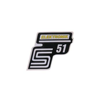 logo foolium / kleebis S51 Elektronik kollane Simson S51 jaoks