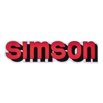 Logo foolium / kleebis paak punane, must Simson S51 jaoks