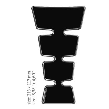 TANK PAD UNI GOLD SHAPE BLACK