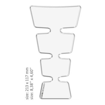 TANK PAD UNI GOLD SHAPE TRANSP