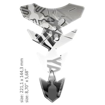 TANK PAD SLIM YAMAHA GREY