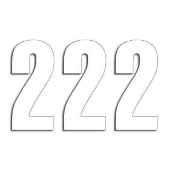 NUMBER #2 13X7CM WH