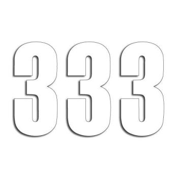NUMBER #3 13X7CM WH