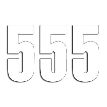 NUMBER #5 13X7CM WH