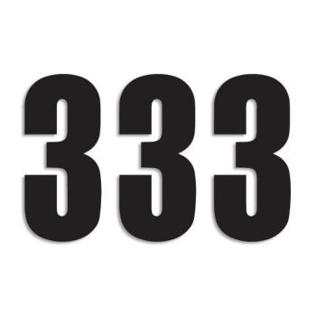 NUMBER #3 13X7CM BK