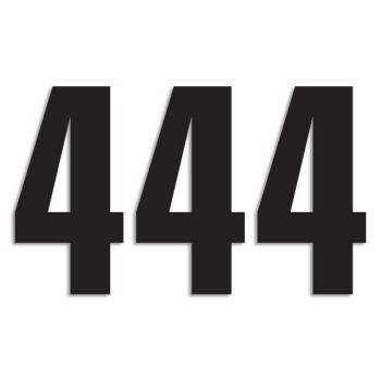 NUMBER #4 13X7CM BK