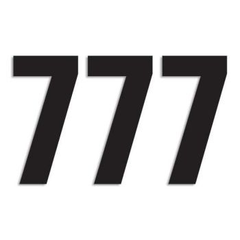 NUMBER #7 13X7CM BK