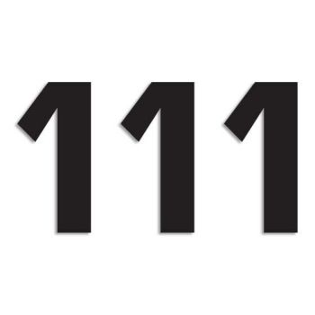 NUMBER #1 16X7.5CM BK