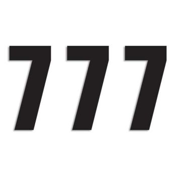 NUMBER #7 16X7.5CM BK