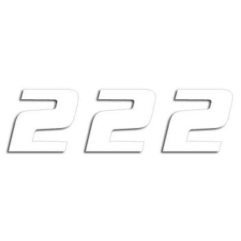 NUMBER #2 20X25CM WH