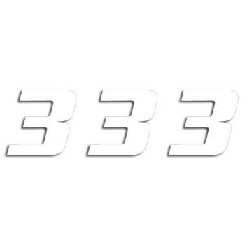 NUMBER #3 20X25CM WH